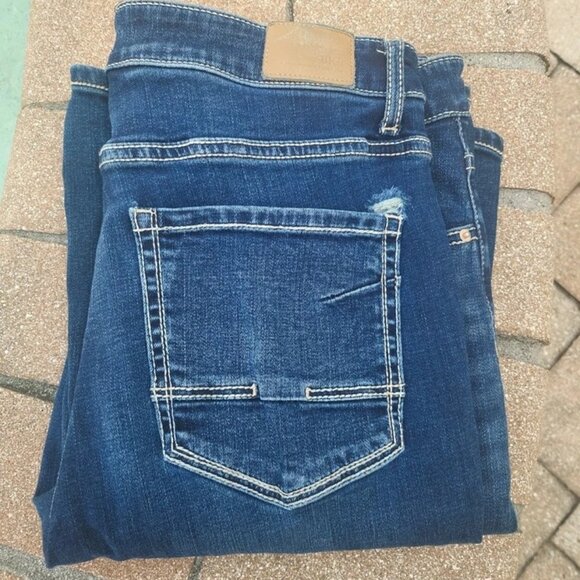 BKE Men's Parker Dark Blue High Rise Bootcut Denim Jeans Sz 32x37.5 - Picture 7 of 7